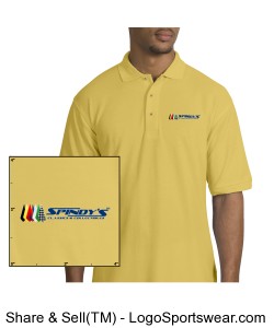 Embroidered  Silk Touch Polo (Banana) Design Zoom